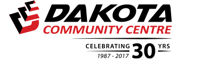 1674 dakota community centre logo 30th